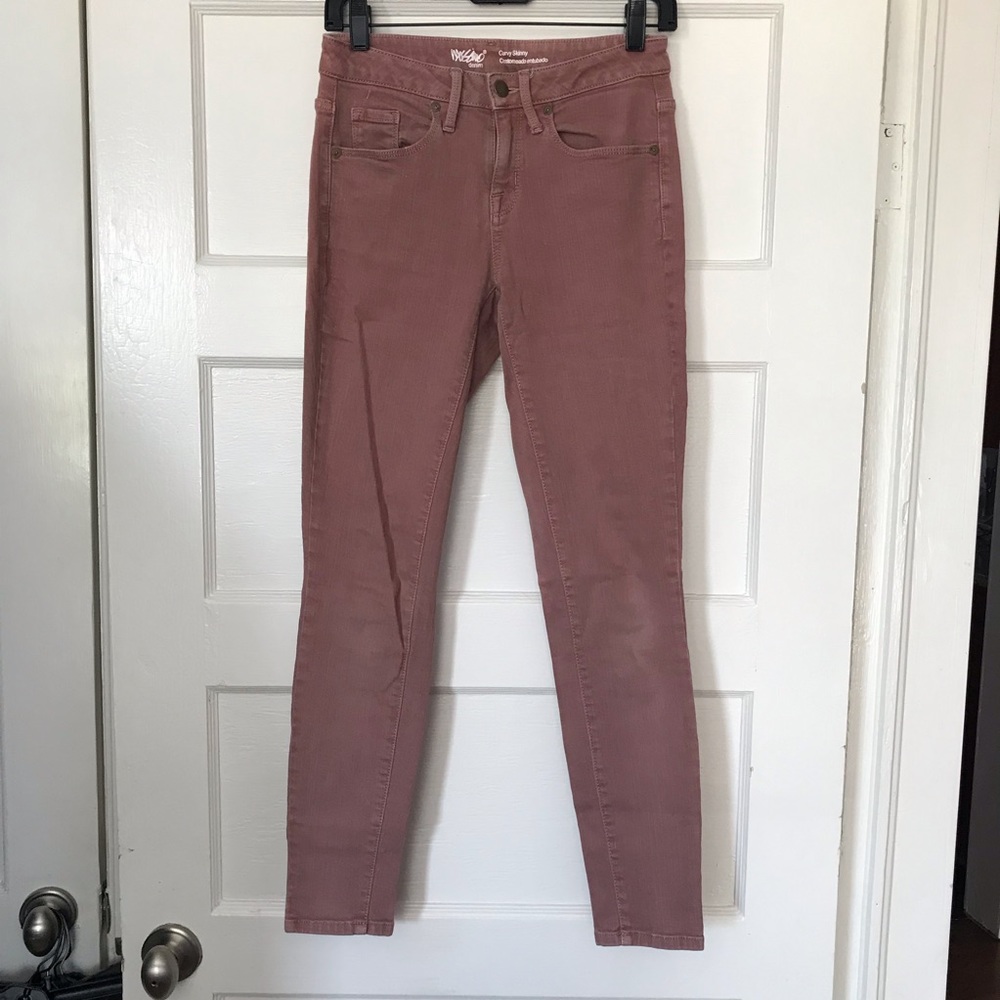 Mossimo Denim Curvy Skinny Rustic Rose Size 25 0R